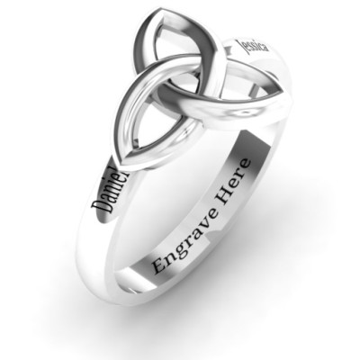 Sinéad Celtic Knot Solid White Gold Ring