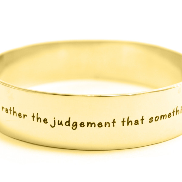 Personalised 15mm Wide Endless Bangle - 18CT Gold