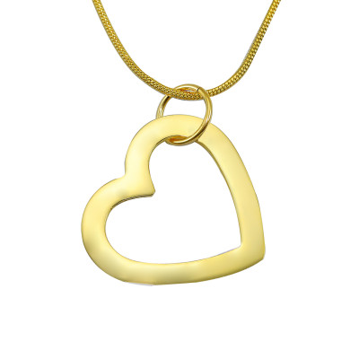 Personalised Always in My Heart Necklace - 18CT Gold