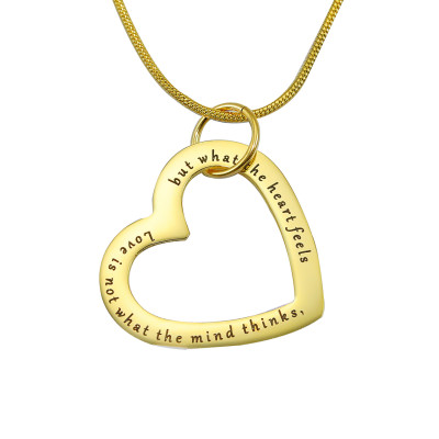 Personalised Always in My Heart Necklace - 18CT Gold