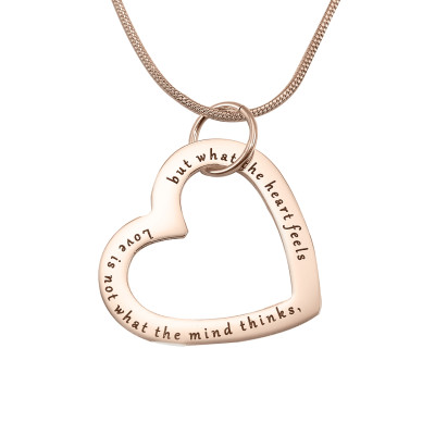 Personalised Always in My Heart Necklace - 18CT Rose Gold