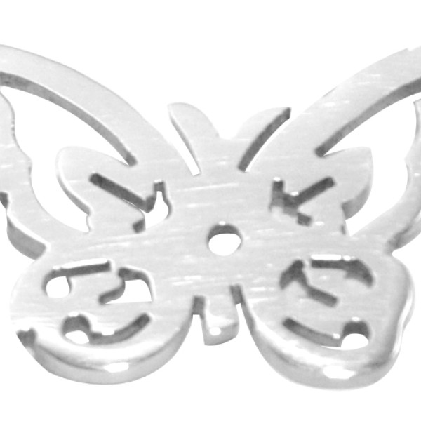 Solid White Gold Butterfly Charm - Dream Locket