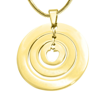 Personalised Circles of Love Necklace Teacher - 18CT Gold