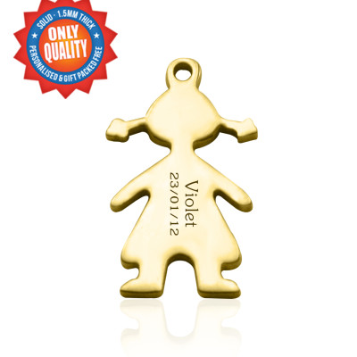 Solid Gold Children Charm - Dream Locket