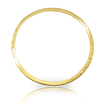 Personalised Classic Bangle - 18CT Gold