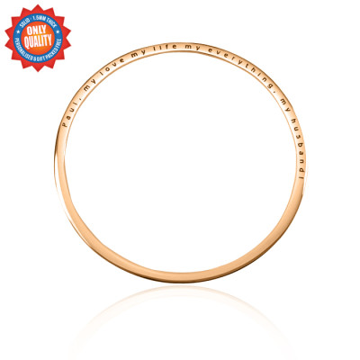 Personalised Classic Bangle - 18CT Rose Gold