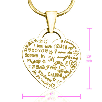 Personalised Heart of Hope Necklace - 18CT Gold