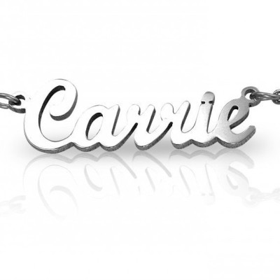 Solid Gold Name Necklace -