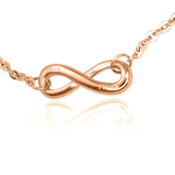 Personalised Classic Infinity Bracelet/Anklet - 18CT Rose Gold
