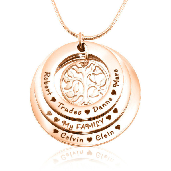 Personalised Family Triple Love - 18CT Rose Gold