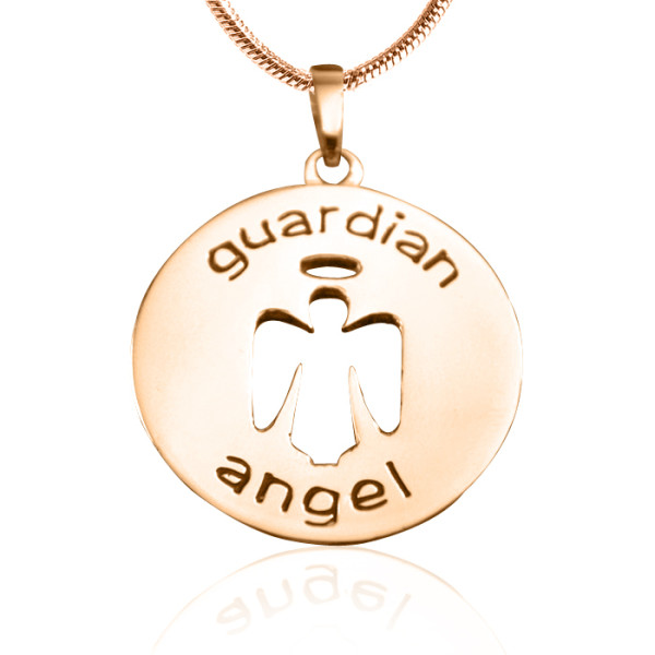 Personalised Guardian Angel Necklace 1 - 18CT Rose Gold