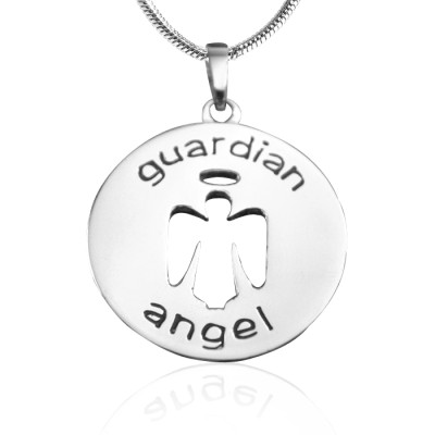 Solid Gold Guardian Angel Necklace
