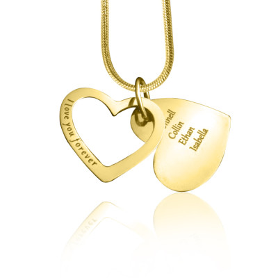 Personalised Love Forever Necklace - 18CT Gold