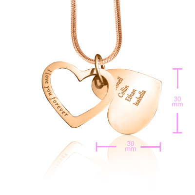 Personalised Love Forever Necklace - 18CT Rose Gold