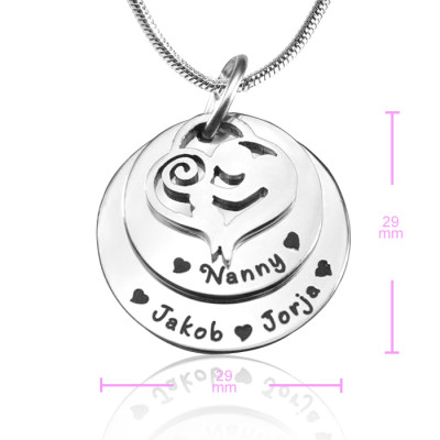 Solid Gold Mother's Disc Double Necklace -