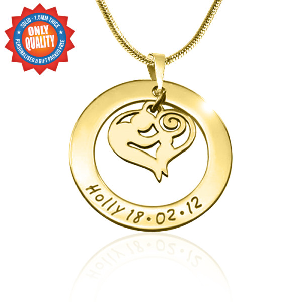 Personalised Mothers Love Necklace - 18CT Gold