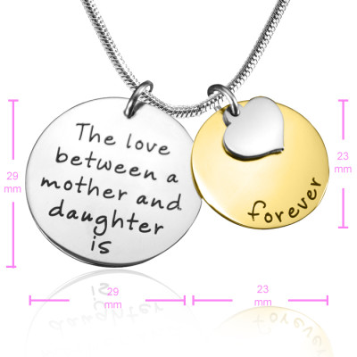 Solid Gold Mother Forever Name Necklace - Two Tone