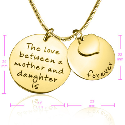 Personalised Mother Forever Necklace - 18CT Gold