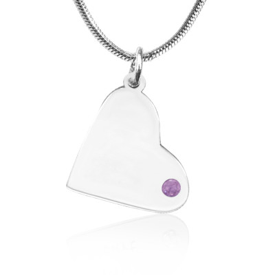Solid White Gold Additional Childrens Heart Pendant