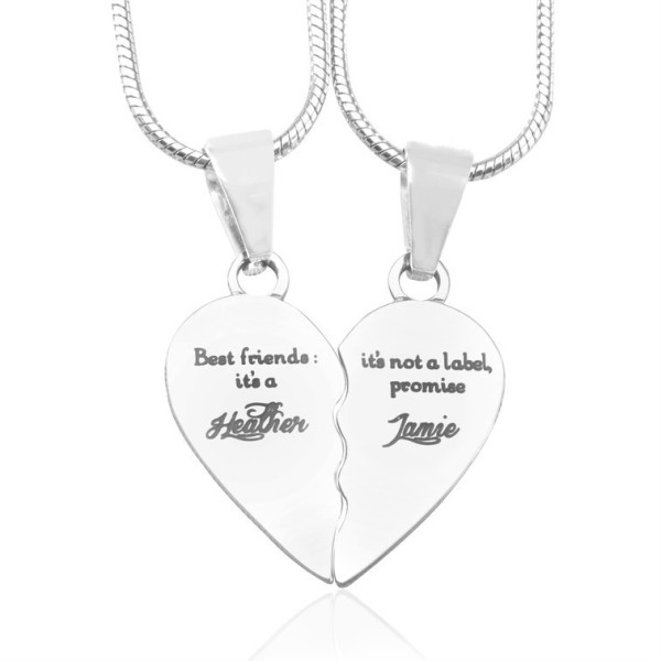 Personalised My Bestie Two Personalised 18CT Gold Necklaces