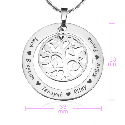 Solid Gold My Family Tree Necklace -