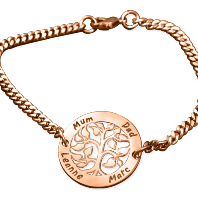 Personalised My Tree Bracelet - 18CT Rose Gold