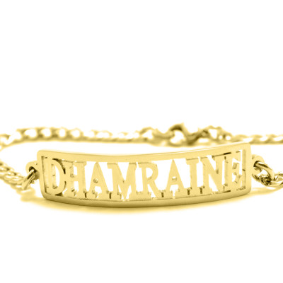 Personalised Name Bracelet/Anklet - 18CT Gold