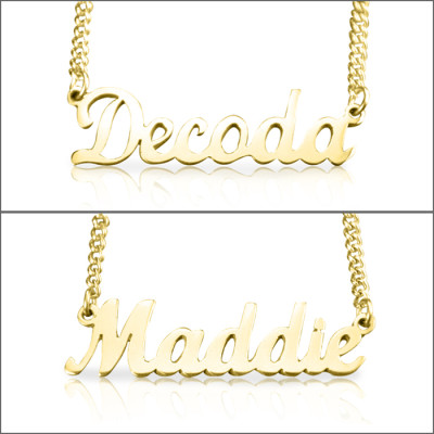 Personalised Name Necklace - 18CT Gold