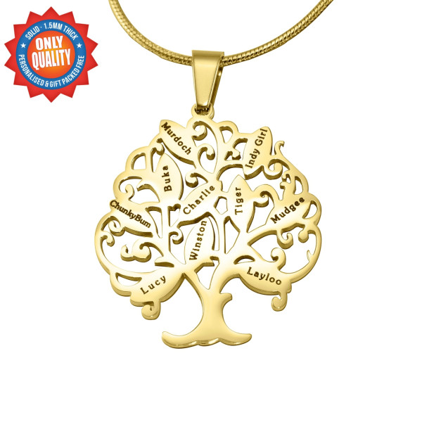 Personalised Tree of My Life Necklace 10 - 18CT Gold