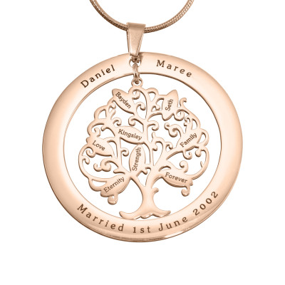 Personalised Tree of My Life Washer 8 - 18CT Rose Gold