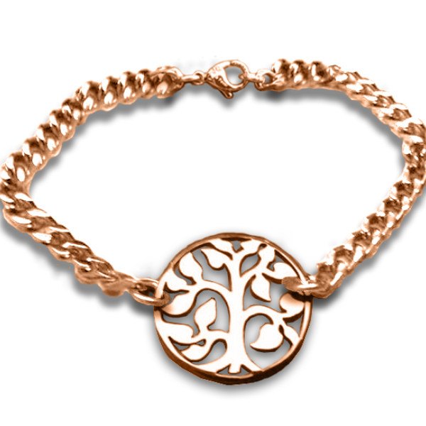 Personalised Tree Bracelet/Anklet - 18CT Rose Gold