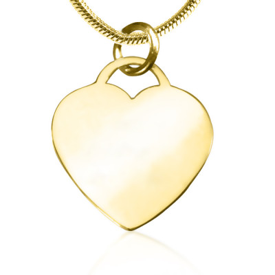 Personalised Forever in My Heart Necklace - 18CT Gold