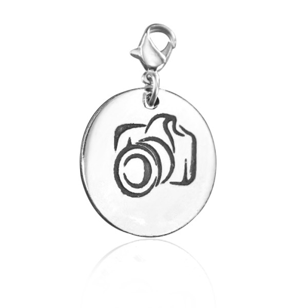 Solid White Gold Camera Charm