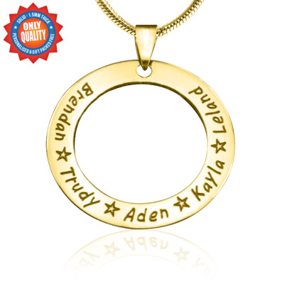 Personalised Circle of Trust Necklace - 18CT Gold