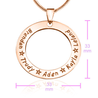Personalised Circle of Trust Necklace - 18CT Rose Gold
