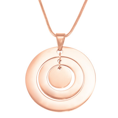 Personalised Circles of Love Necklace - 18CT Rose Gold
