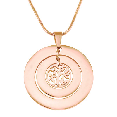 Personalised Circles of Love Necklace Tree - 18CT Rose Gold