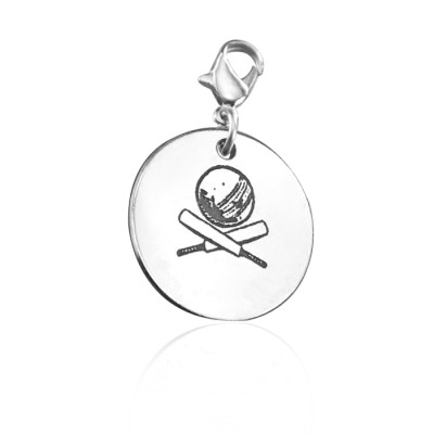 Solid White Gold Cricket Charm