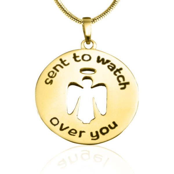 Personalised Guardian Angel Necklace 2 - 18CT Gold