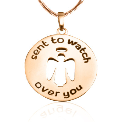 Personalised Guardian Angel Necklace 2 - 18CT Rose Gold