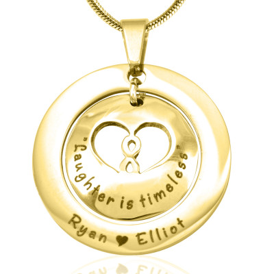 Personalised Infinity Dome Necklace - 18CT Gold