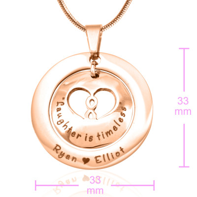 Personalised Infinity Dome Necklace - 18CT Rose Gold