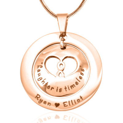 Personalised Infinity Dome Necklace - 18CT Rose Gold