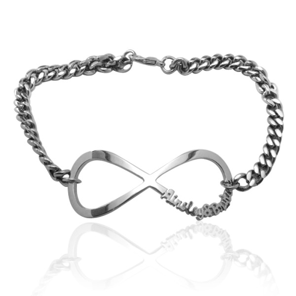 Solid Gold Infinity Name Bracelet/Anklet -