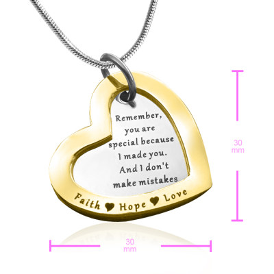 Solid Gold Love Forever Name Necklace - Two Tone