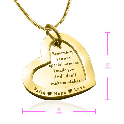 Personalised Love Forever Necklace - 18CT Gold