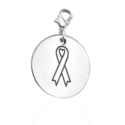 Solid Gold Ribbon For a Cause Charm