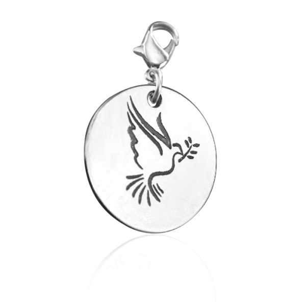 Solid Gold Peaceful Dove Charm