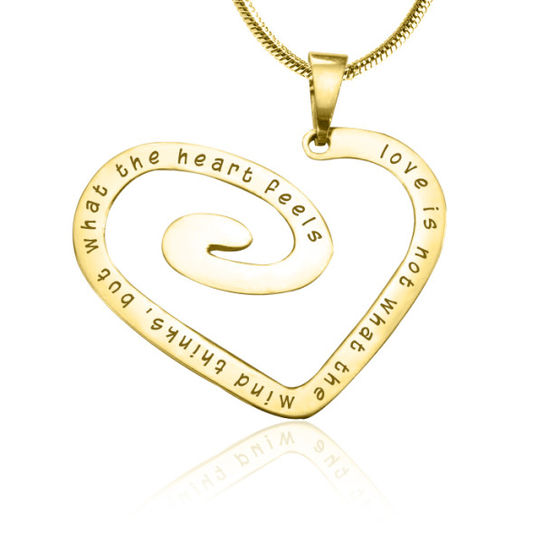 Personalised Love Heart Necklace - 18CT Gold *Limited Edition