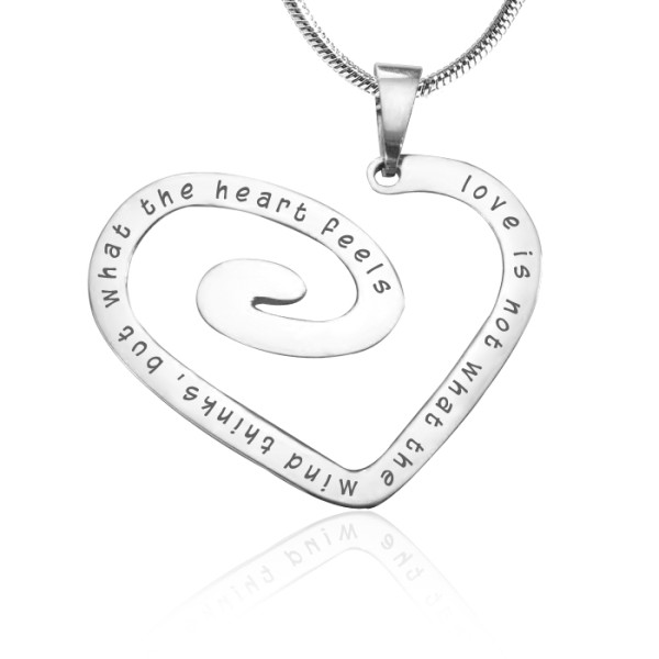 Personalised Love Heart Necklace - 18CT White Gold *Limited Edition